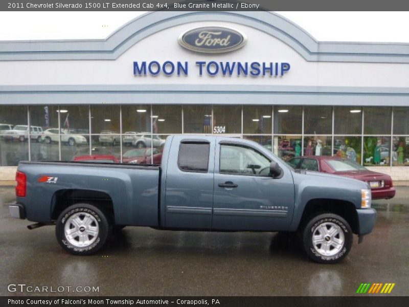 Blue Granite Metallic / Ebony 2011 Chevrolet Silverado 1500 LT Extended Cab 4x4