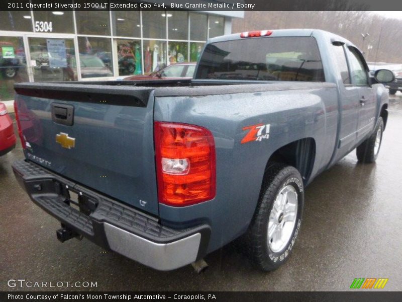 Blue Granite Metallic / Ebony 2011 Chevrolet Silverado 1500 LT Extended Cab 4x4