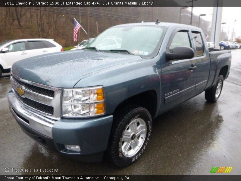 Blue Granite Metallic / Ebony 2011 Chevrolet Silverado 1500 LT Extended Cab 4x4