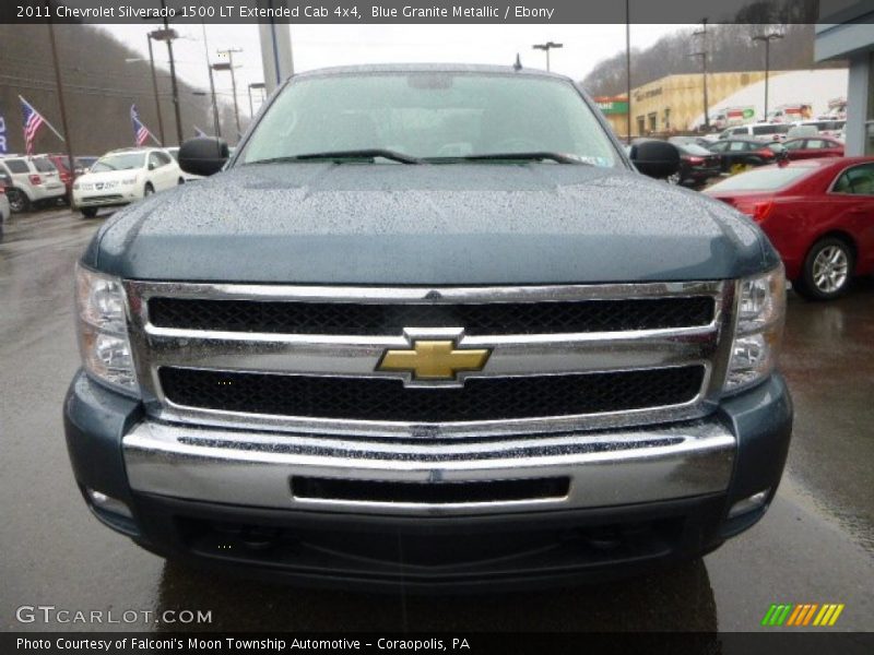 Blue Granite Metallic / Ebony 2011 Chevrolet Silverado 1500 LT Extended Cab 4x4