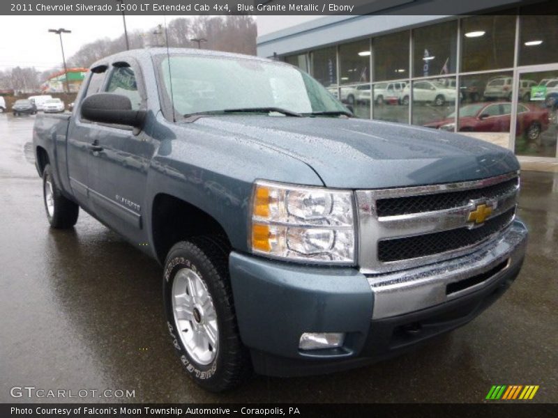 Blue Granite Metallic / Ebony 2011 Chevrolet Silverado 1500 LT Extended Cab 4x4