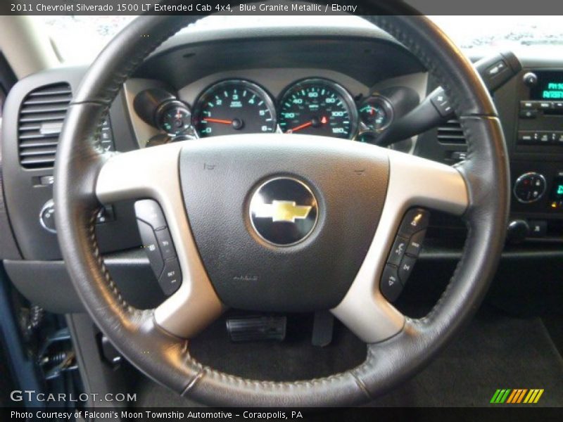 Blue Granite Metallic / Ebony 2011 Chevrolet Silverado 1500 LT Extended Cab 4x4