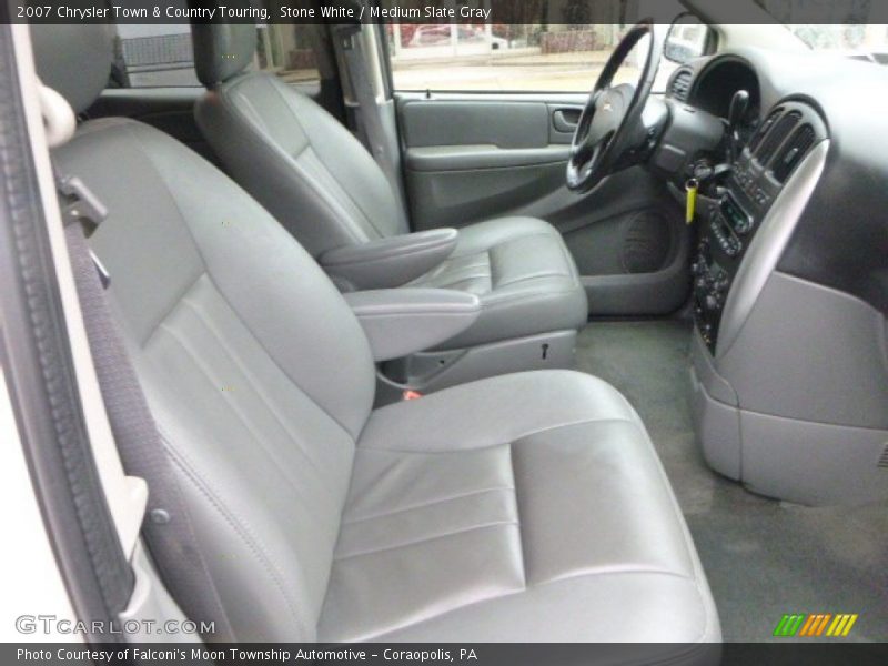 Stone White / Medium Slate Gray 2007 Chrysler Town & Country Touring