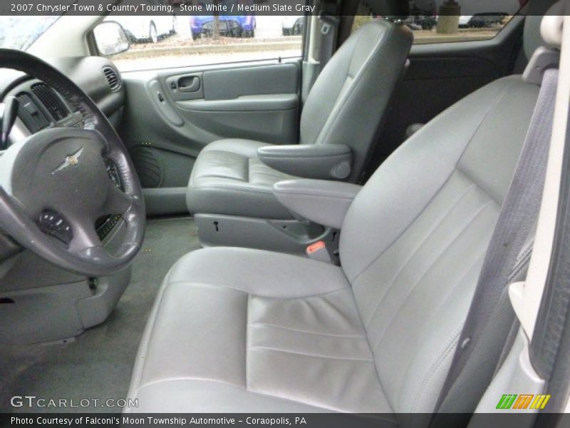 Stone White / Medium Slate Gray 2007 Chrysler Town & Country Touring