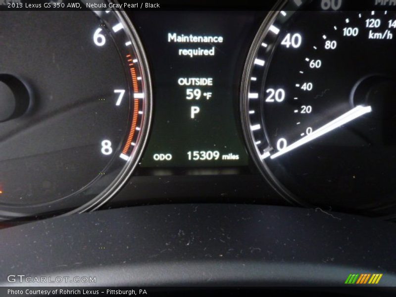 Nebula Gray Pearl / Black 2013 Lexus GS 350 AWD