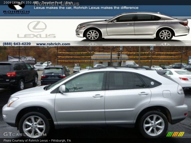 Tungsten Pearl / Black 2009 Lexus RX 350 AWD