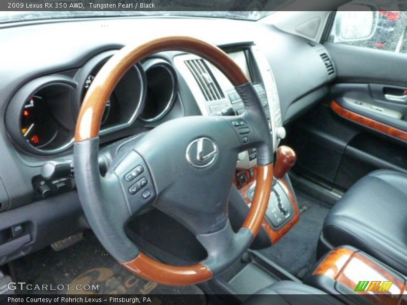 Tungsten Pearl / Black 2009 Lexus RX 350 AWD