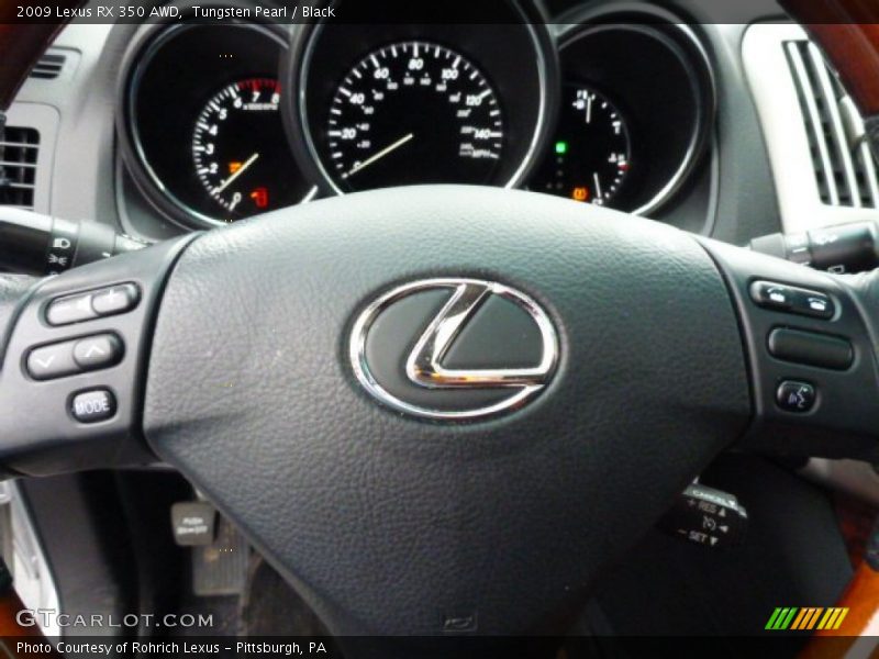 Tungsten Pearl / Black 2009 Lexus RX 350 AWD