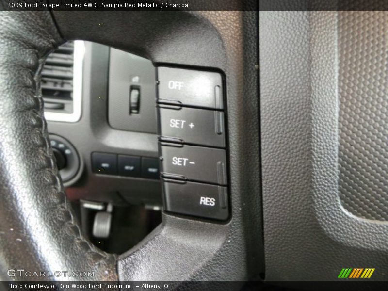 Sangria Red Metallic / Charcoal 2009 Ford Escape Limited 4WD