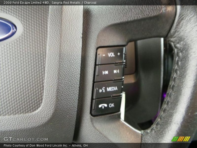 Sangria Red Metallic / Charcoal 2009 Ford Escape Limited 4WD