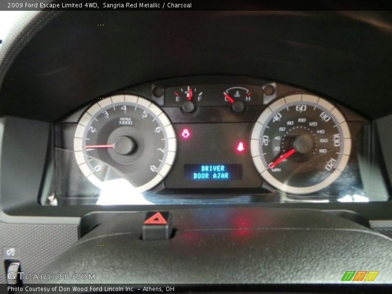 Sangria Red Metallic / Charcoal 2009 Ford Escape Limited 4WD