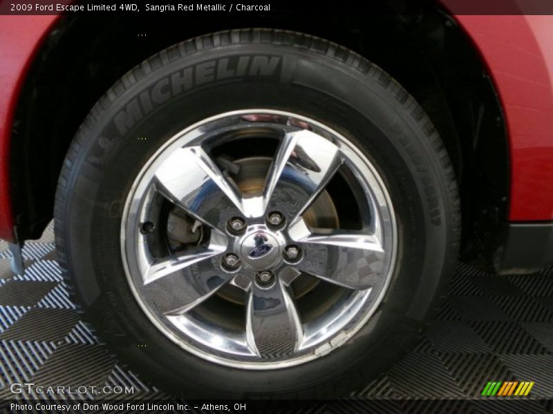 Sangria Red Metallic / Charcoal 2009 Ford Escape Limited 4WD