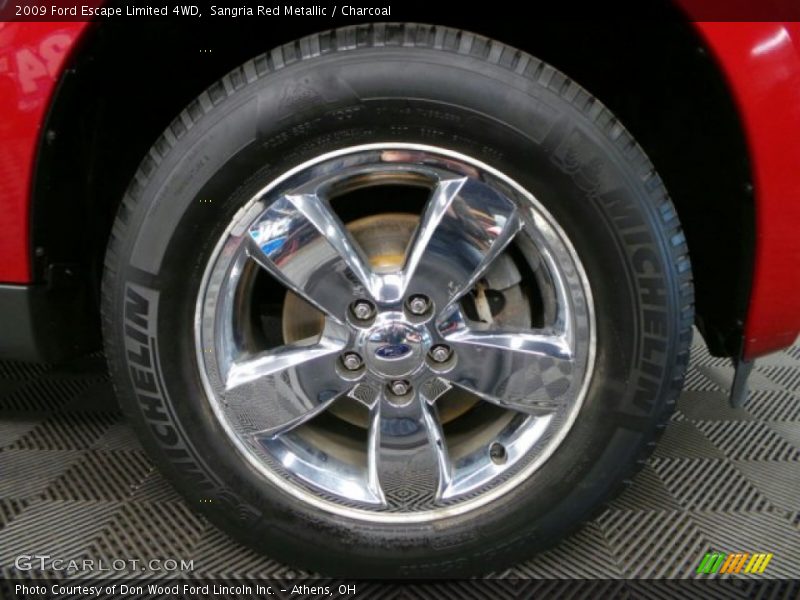 Sangria Red Metallic / Charcoal 2009 Ford Escape Limited 4WD
