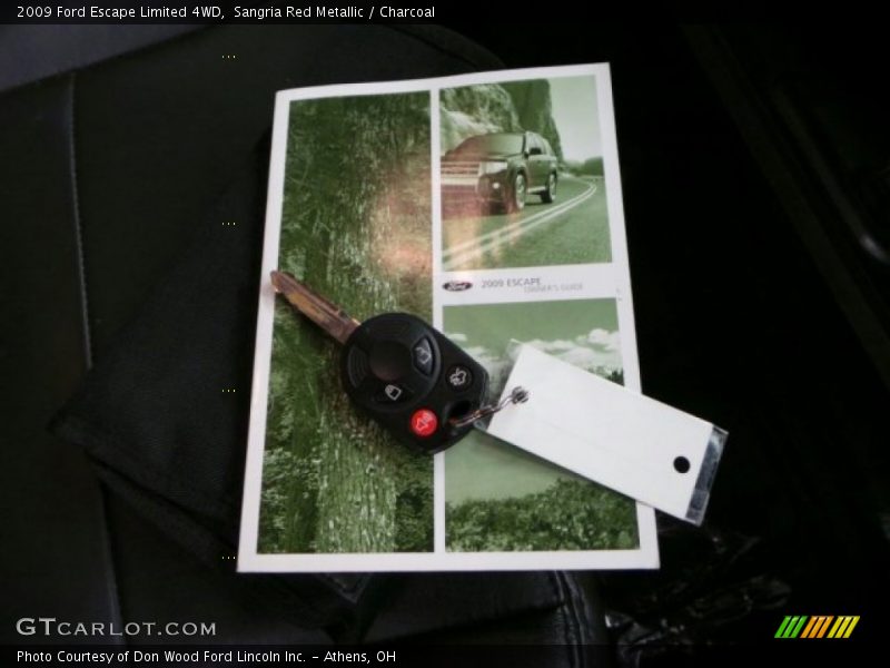 Sangria Red Metallic / Charcoal 2009 Ford Escape Limited 4WD