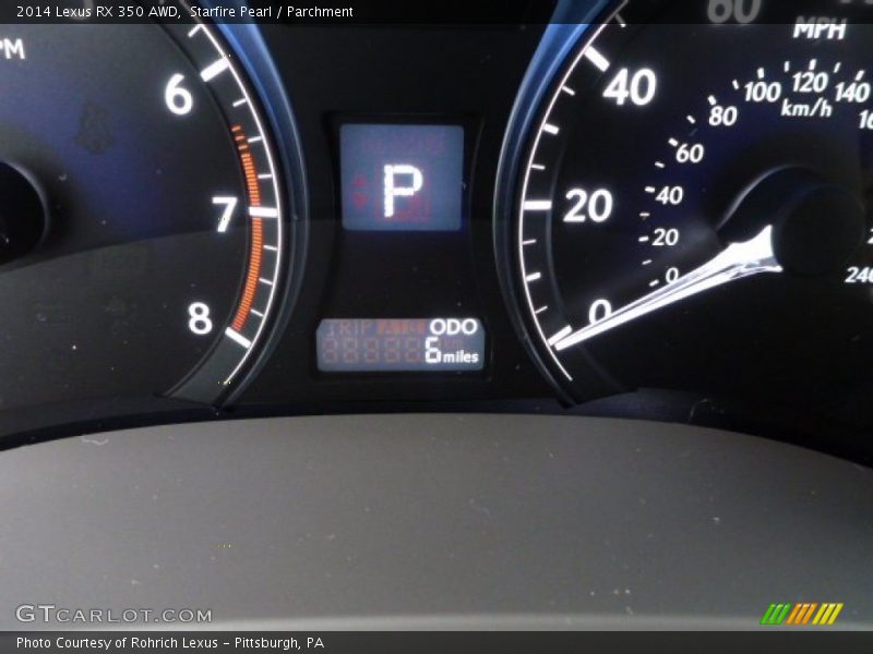Starfire Pearl / Parchment 2014 Lexus RX 350 AWD
