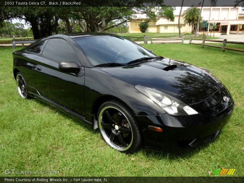 Black / Black/Red 2003 Toyota Celica GT