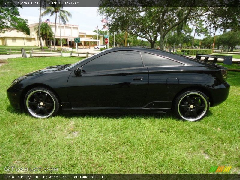 Black / Black/Red 2003 Toyota Celica GT