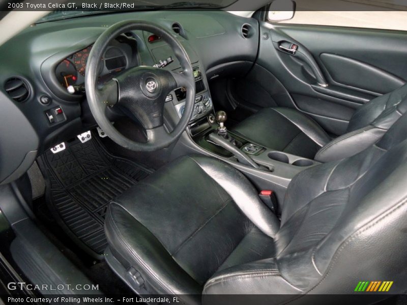 Black / Black/Red 2003 Toyota Celica GT