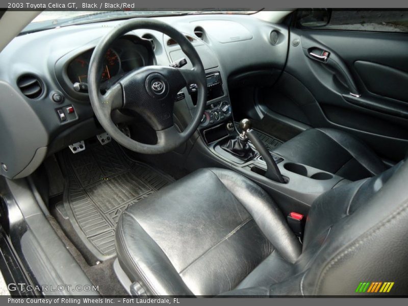 Black / Black/Red 2003 Toyota Celica GT