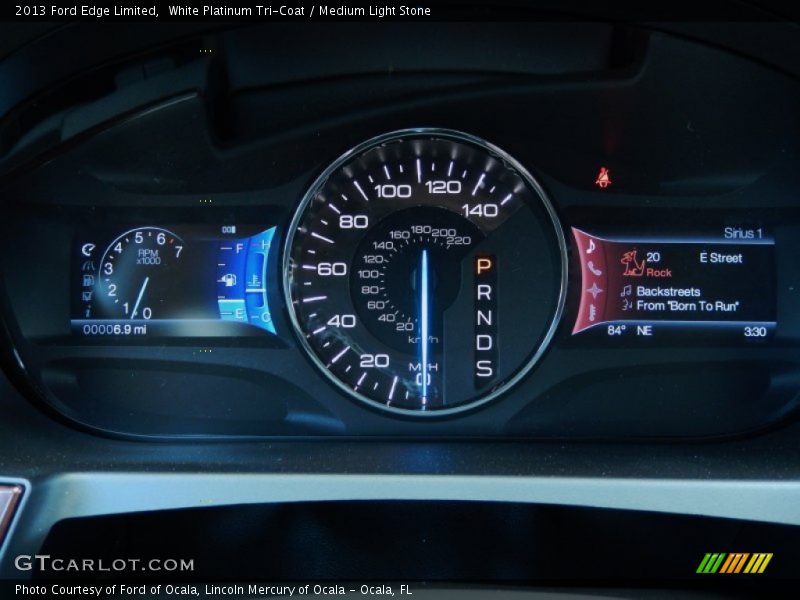 White Platinum Tri-Coat / Medium Light Stone 2013 Ford Edge Limited
