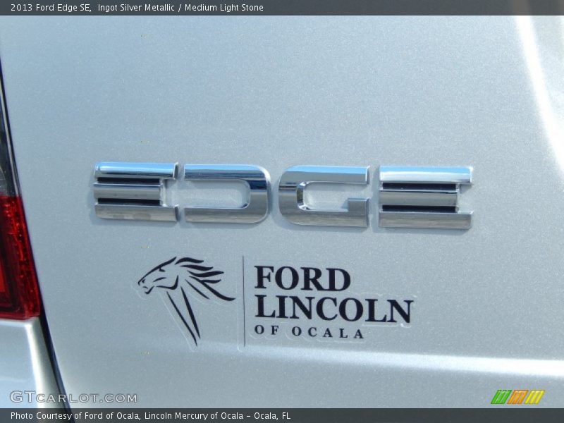 Ingot Silver Metallic / Medium Light Stone 2013 Ford Edge SE