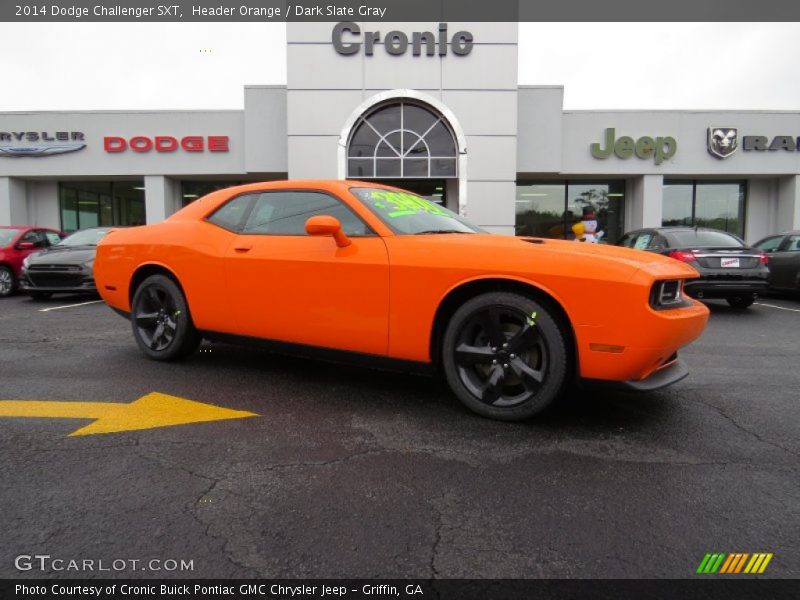 Header Orange / Dark Slate Gray 2014 Dodge Challenger SXT