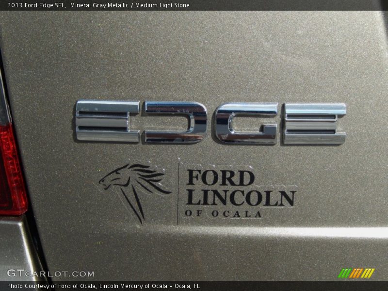 Mineral Gray Metallic / Medium Light Stone 2013 Ford Edge SEL