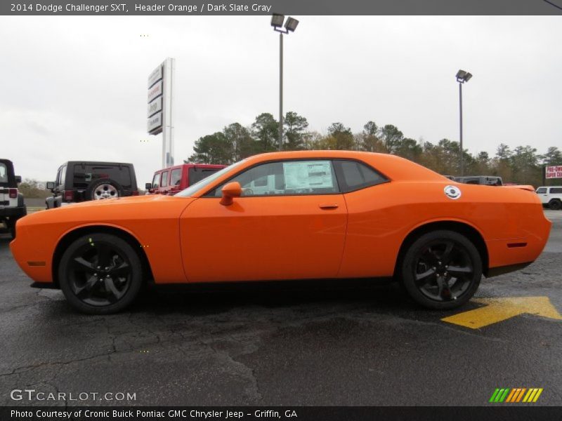 Header Orange / Dark Slate Gray 2014 Dodge Challenger SXT