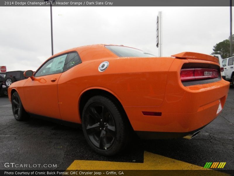 Header Orange / Dark Slate Gray 2014 Dodge Challenger SXT