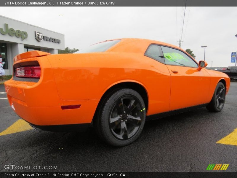 Header Orange / Dark Slate Gray 2014 Dodge Challenger SXT
