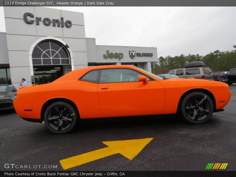 Header Orange / Dark Slate Gray 2014 Dodge Challenger SXT