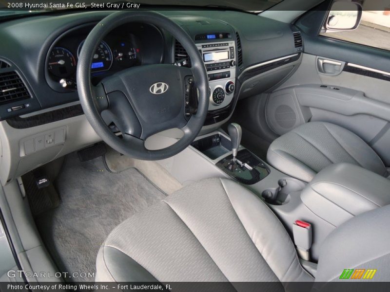 Steel Gray / Gray 2008 Hyundai Santa Fe GLS