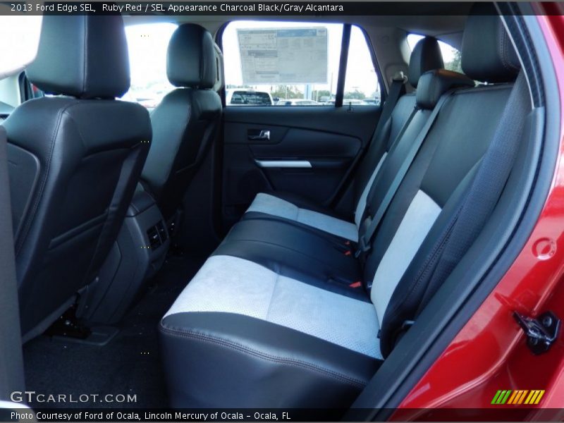 Ruby Red / SEL Appearance Charcoal Black/Gray Alcantara 2013 Ford Edge SEL