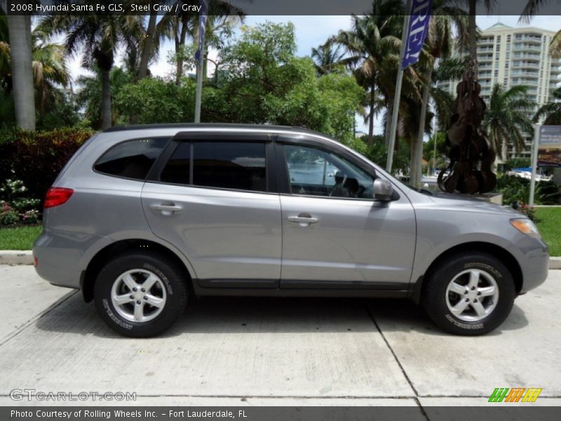 Steel Gray / Gray 2008 Hyundai Santa Fe GLS