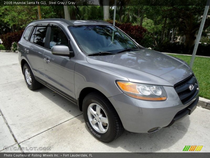 Steel Gray / Gray 2008 Hyundai Santa Fe GLS