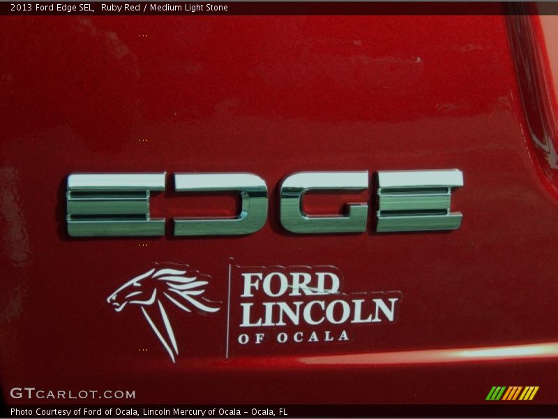 Ruby Red / Medium Light Stone 2013 Ford Edge SEL