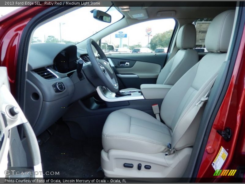 Ruby Red / Medium Light Stone 2013 Ford Edge SEL