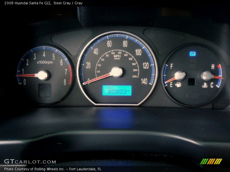 Steel Gray / Gray 2008 Hyundai Santa Fe GLS