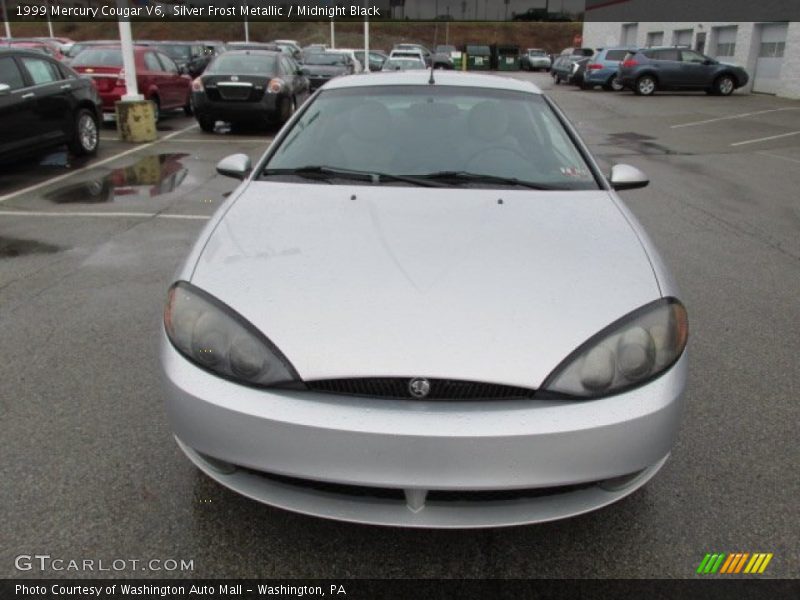 Silver Frost Metallic / Midnight Black 1999 Mercury Cougar V6