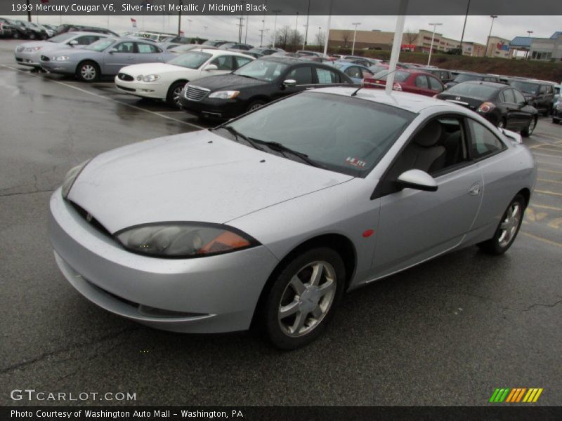 Silver Frost Metallic / Midnight Black 1999 Mercury Cougar V6