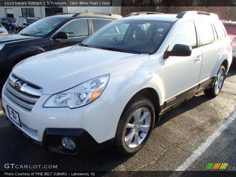 Satin White Pearl / Ivory 2014 Subaru Outback 2.5i Premium