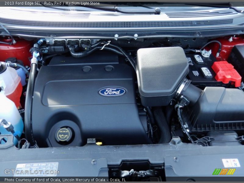 Ruby Red / Medium Light Stone 2013 Ford Edge SEL