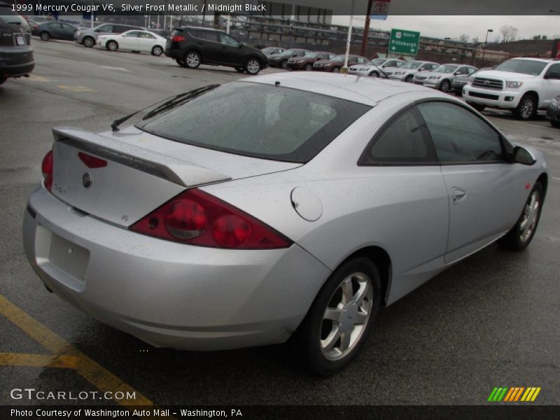 Silver Frost Metallic / Midnight Black 1999 Mercury Cougar V6