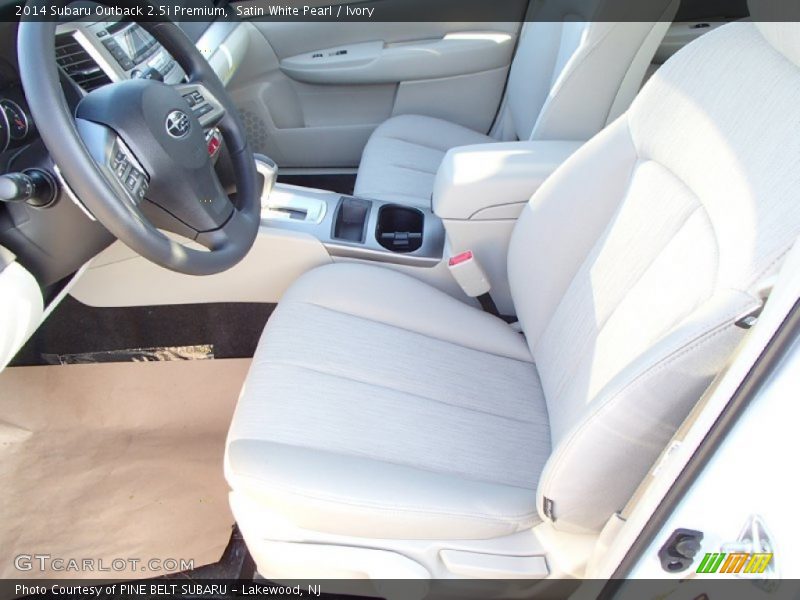Satin White Pearl / Ivory 2014 Subaru Outback 2.5i Premium