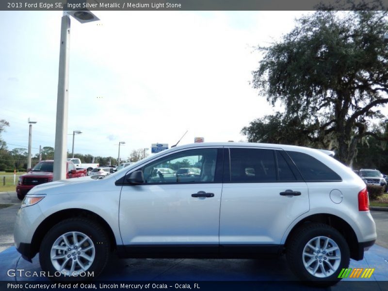 Ingot Silver Metallic / Medium Light Stone 2013 Ford Edge SE