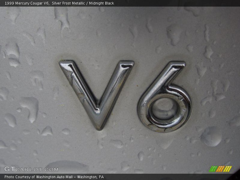 Silver Frost Metallic / Midnight Black 1999 Mercury Cougar V6