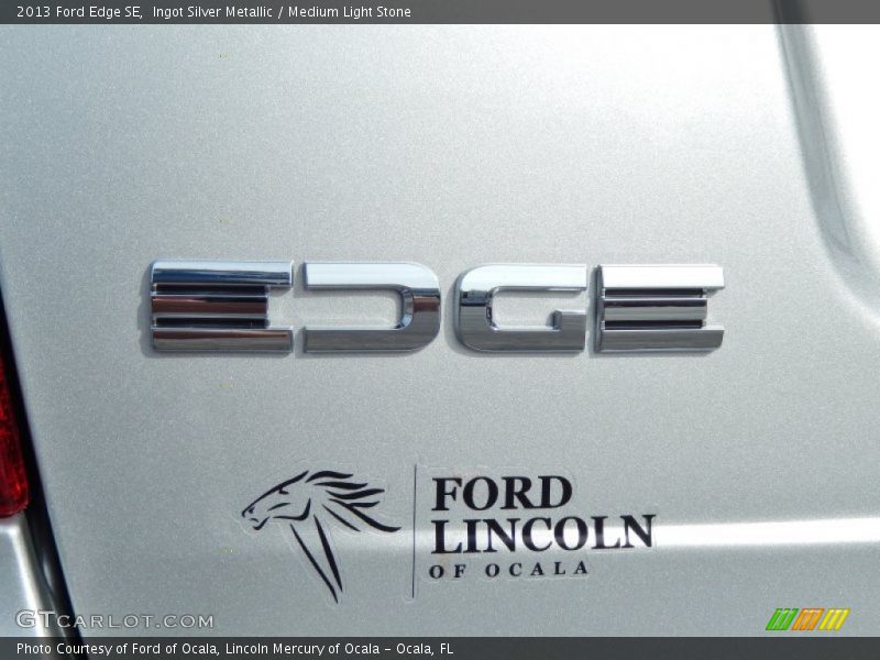 Ingot Silver Metallic / Medium Light Stone 2013 Ford Edge SE
