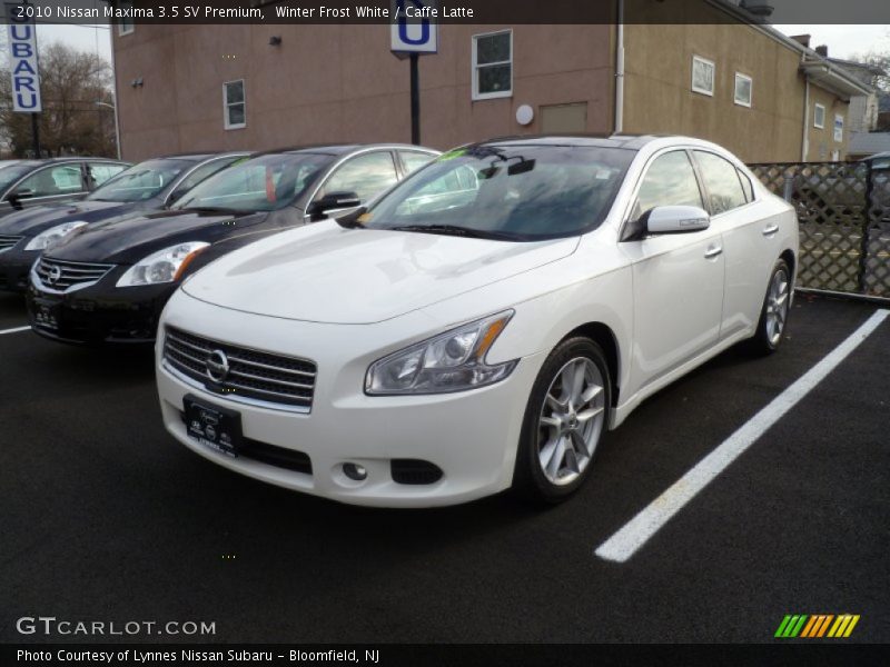 Winter Frost White / Caffe Latte 2010 Nissan Maxima 3.5 SV Premium