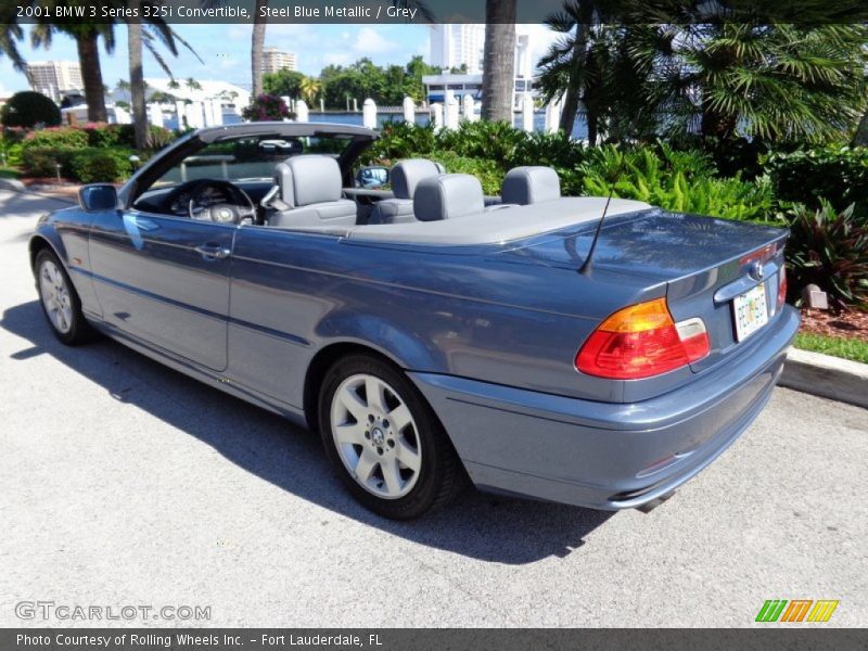 Steel Blue Metallic / Grey 2001 BMW 3 Series 325i Convertible