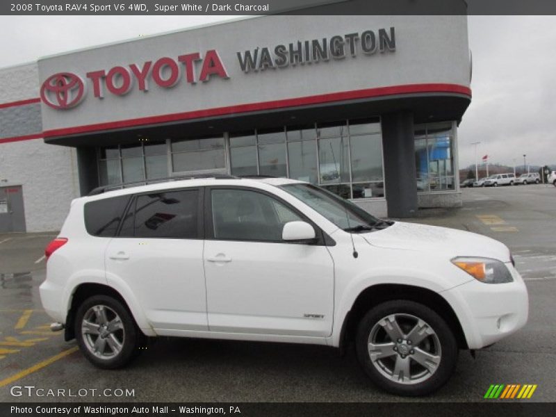 Super White / Dark Charcoal 2008 Toyota RAV4 Sport V6 4WD